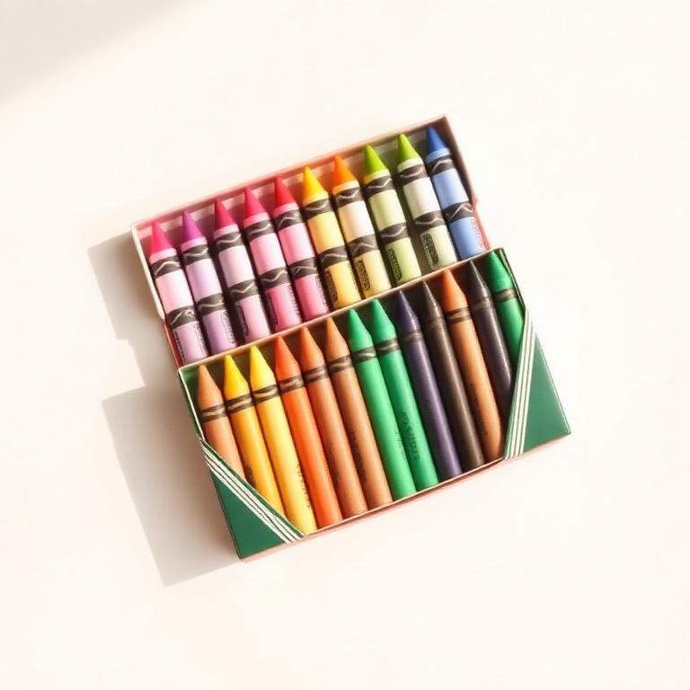 Caja de crayones de colores, representación de una oportunidad escolar