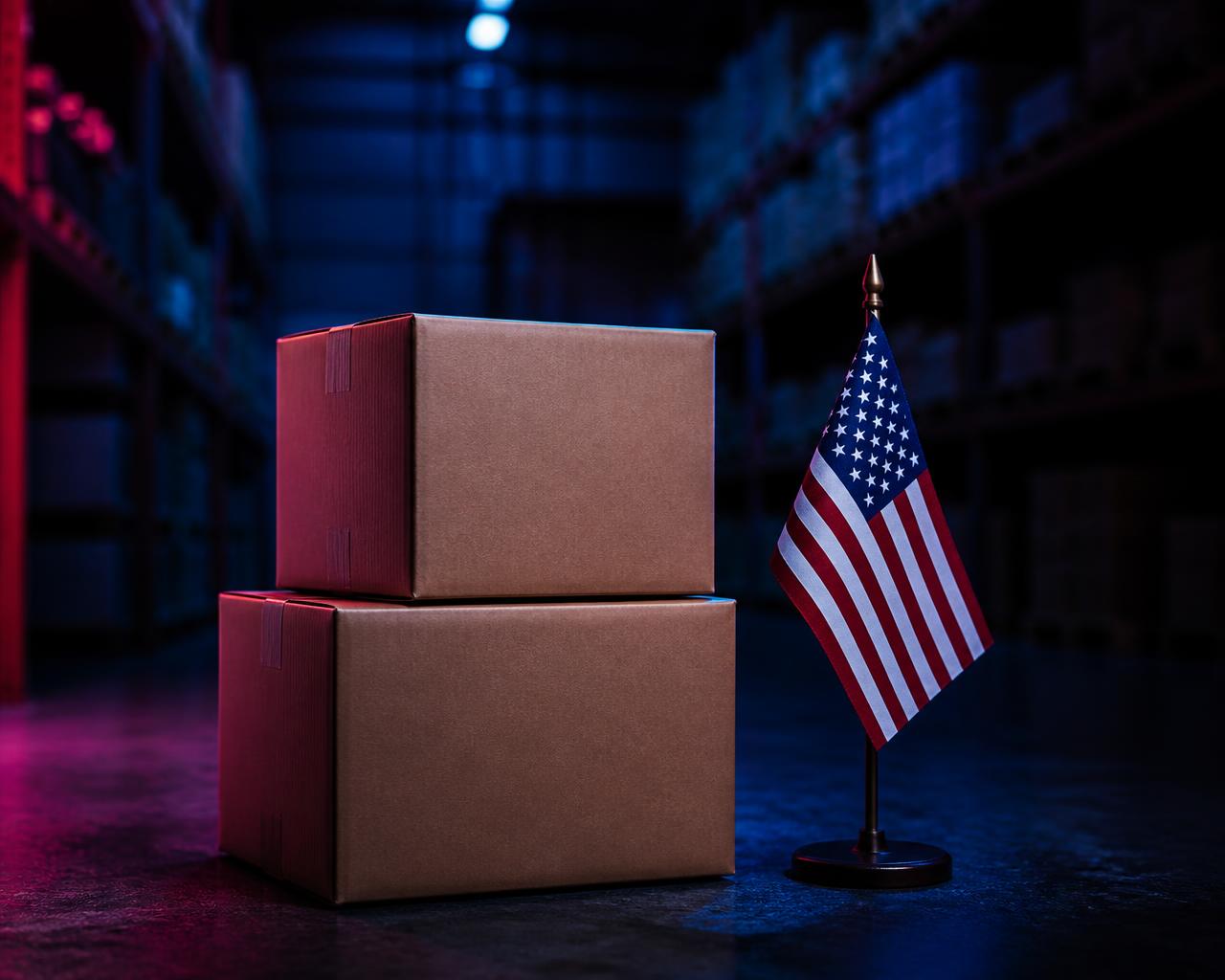Cajas de envío del casillero de Hispanicus en Estados Unidos listas para enviarse a México