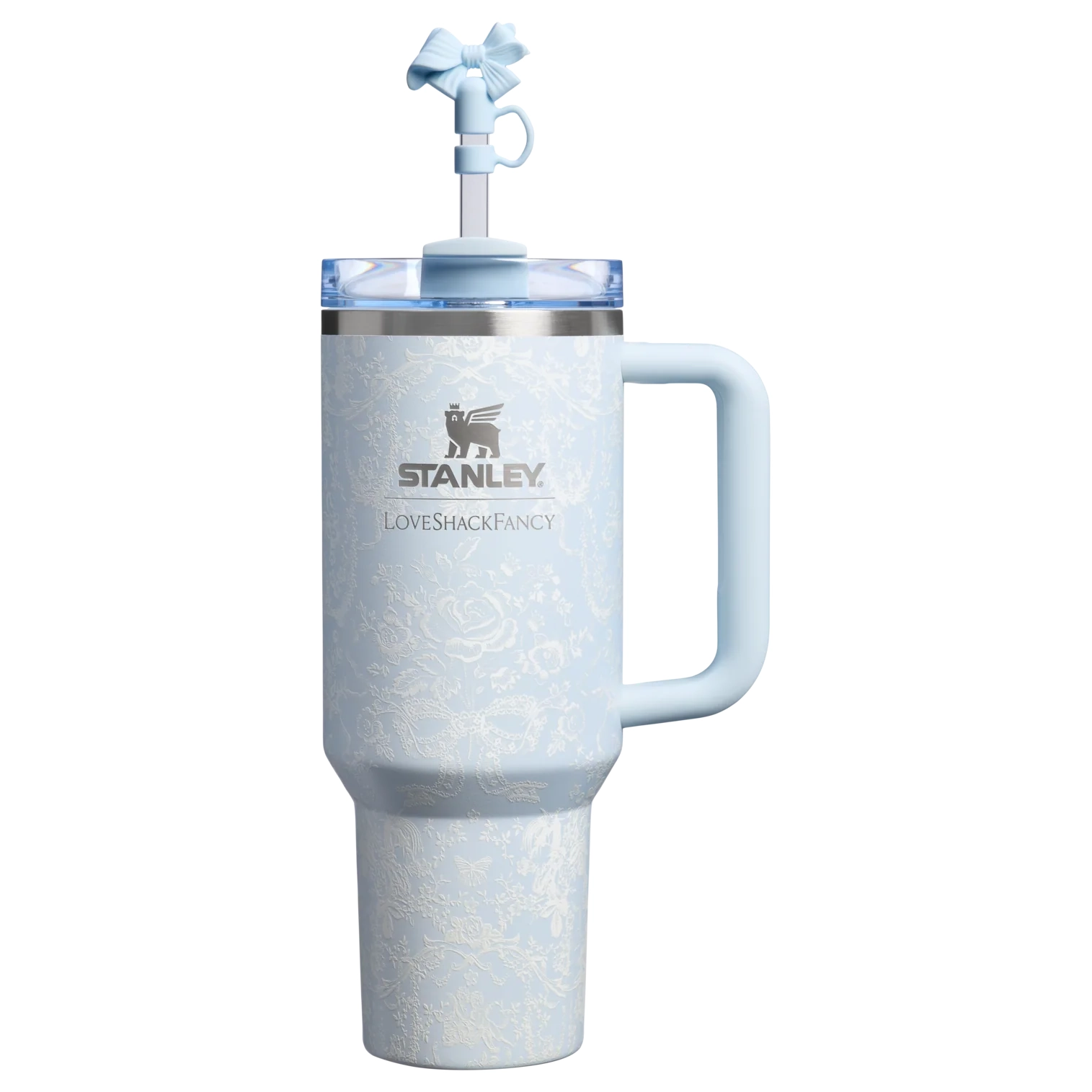 Stanley 1913 x LoveShackFancy Holiday Quencher® H2.0 FlowState™ Tumbler Toscana Toile Alpine Blue