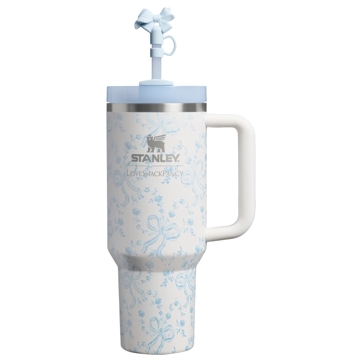 Stanley 1913 x LoveShackFancy Holiday Quencher® H2.0 FlowState™ Tumbler | 40 OZ Coquette Bow Winter Ice
